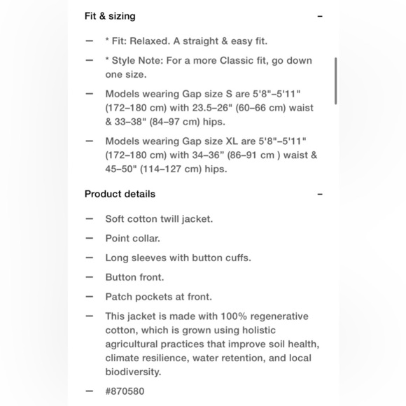 GAP Relaxed Utility Jacket Khaki Size XL Tall‎ - Picture 12 of 12